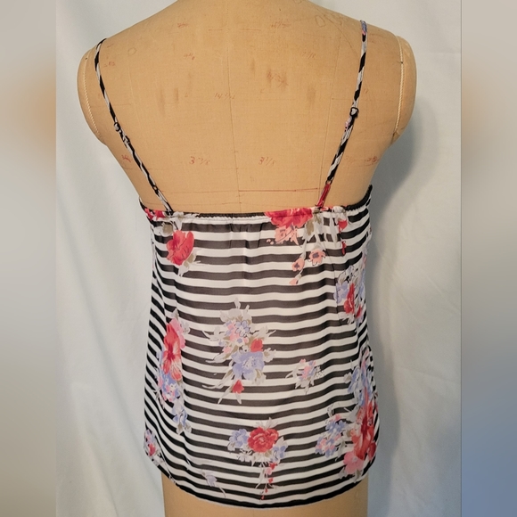 Xhilaration Striped Floral Cami - Medium - Picture 3 of 5
